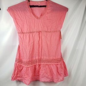 Shoshanna  Cotton V-neck Sleeveless Lace Dress